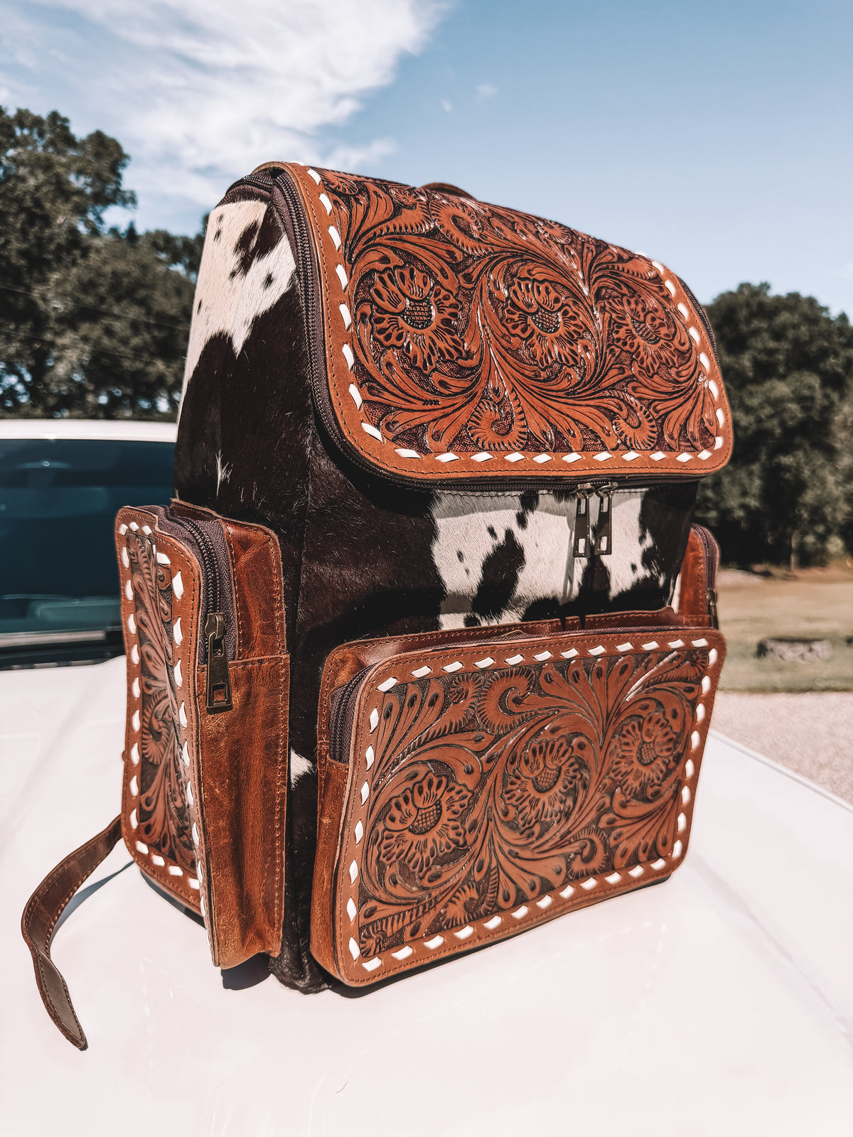 Austin Leather & Cowhide Backpack