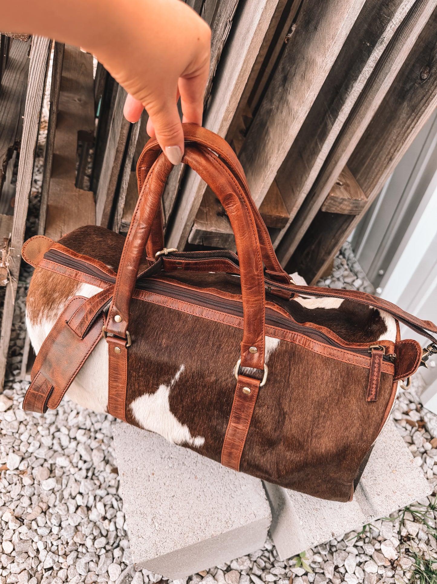 Lubbock Cowhide Duffle Bag