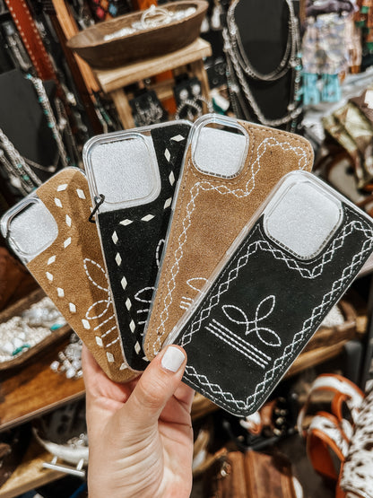 Velvet Boot Stitched Phone Case