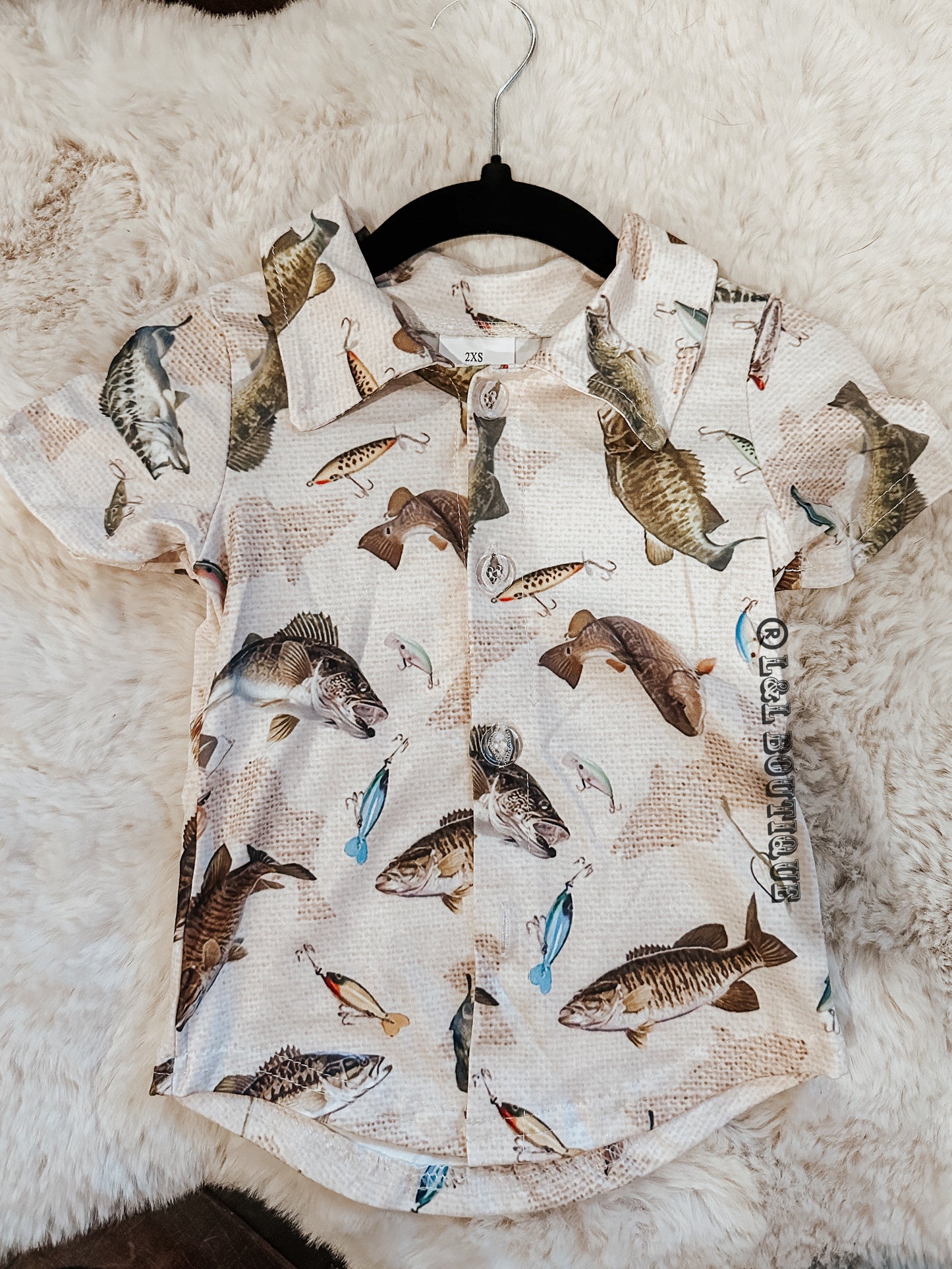 Kids Fishing Button Up Shirt