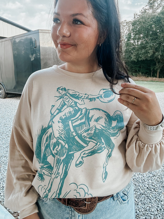 Rodeo Balloon Long Sleeve Top