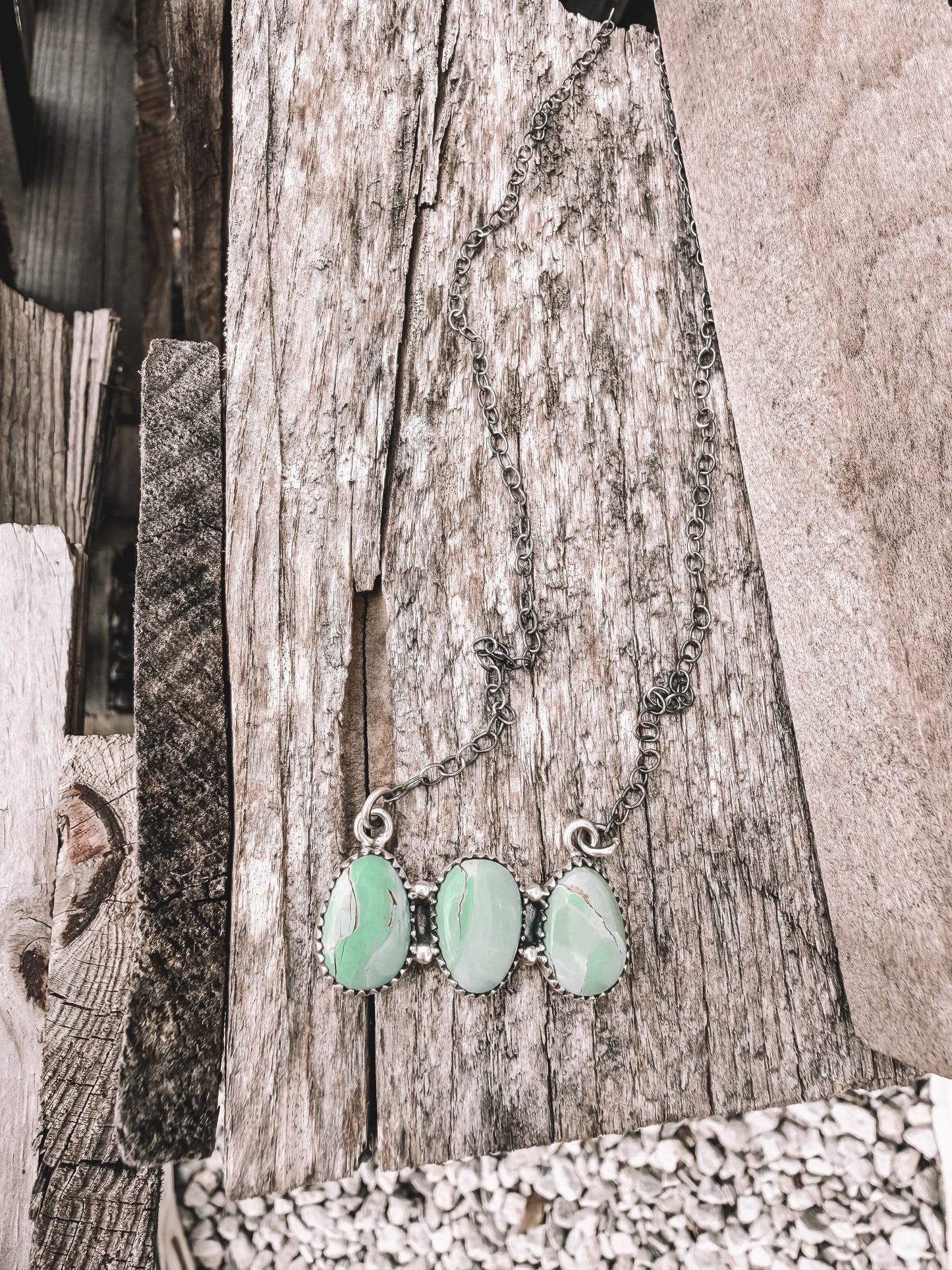 Trinity Necklace in Green
