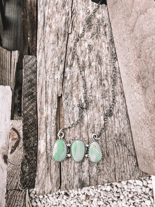 Trinity Necklace in Green