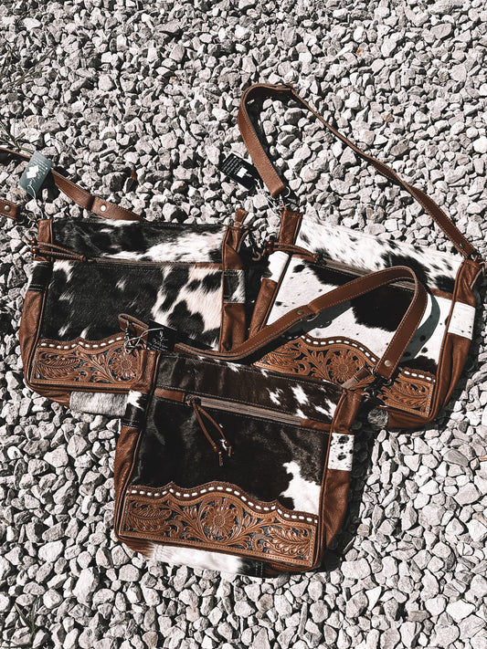 Genetic Leather Cowhide Purse