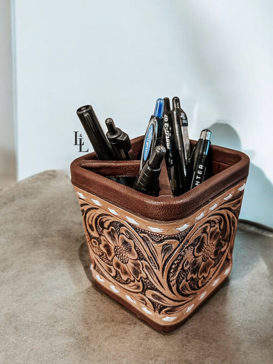 Leather Pen Organizer