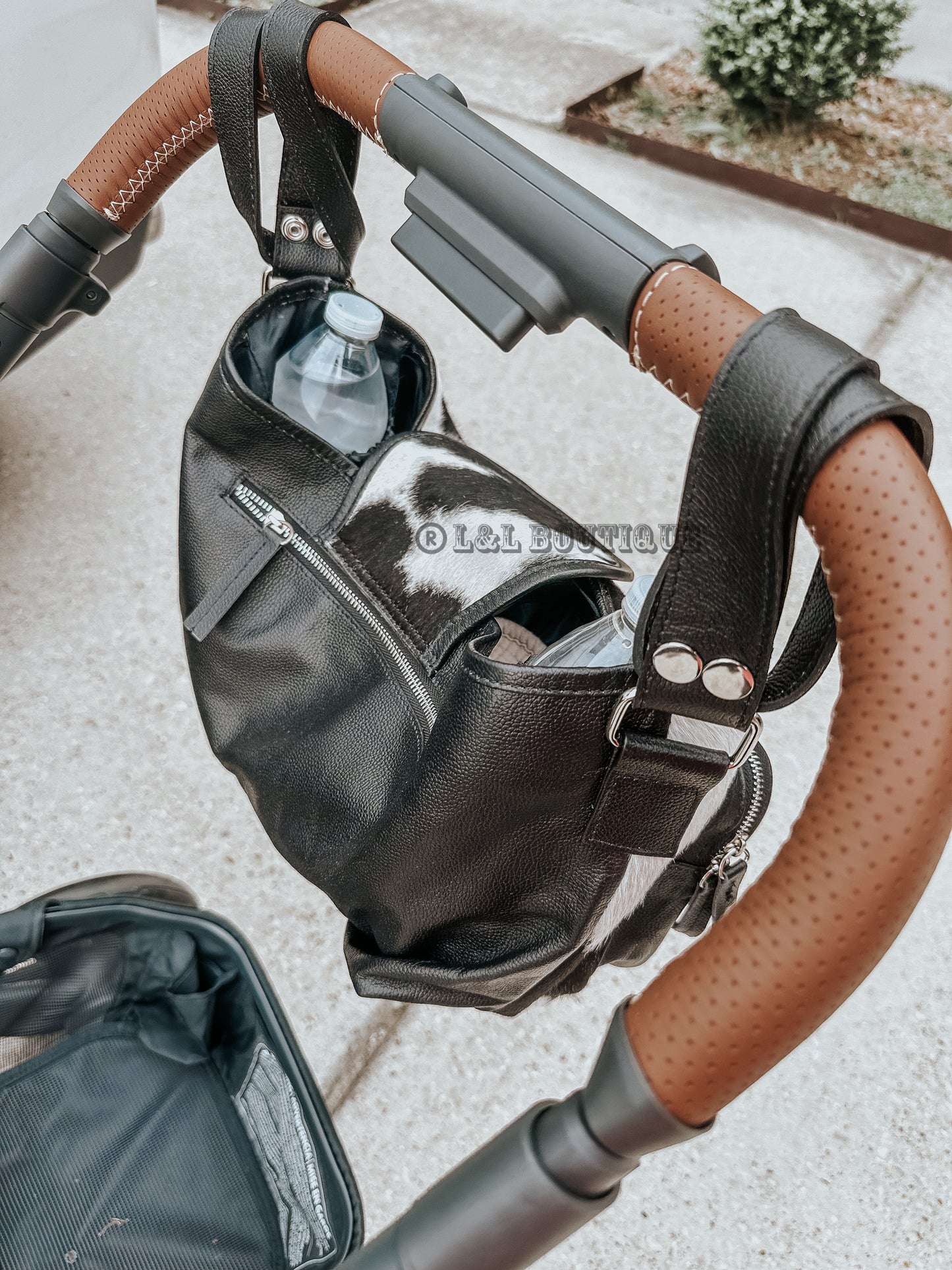 Cowhide Stroller Bag