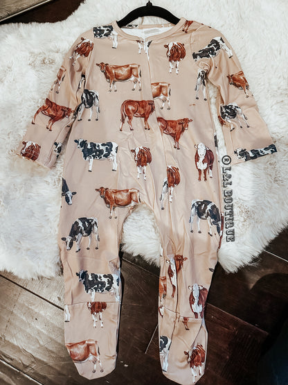 Tan Cattle Onesie