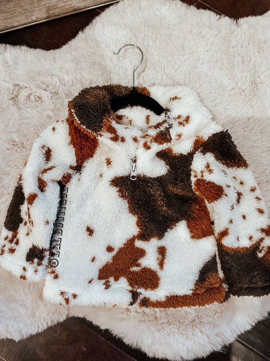 Kids Brown Cow Sherpa Pullover