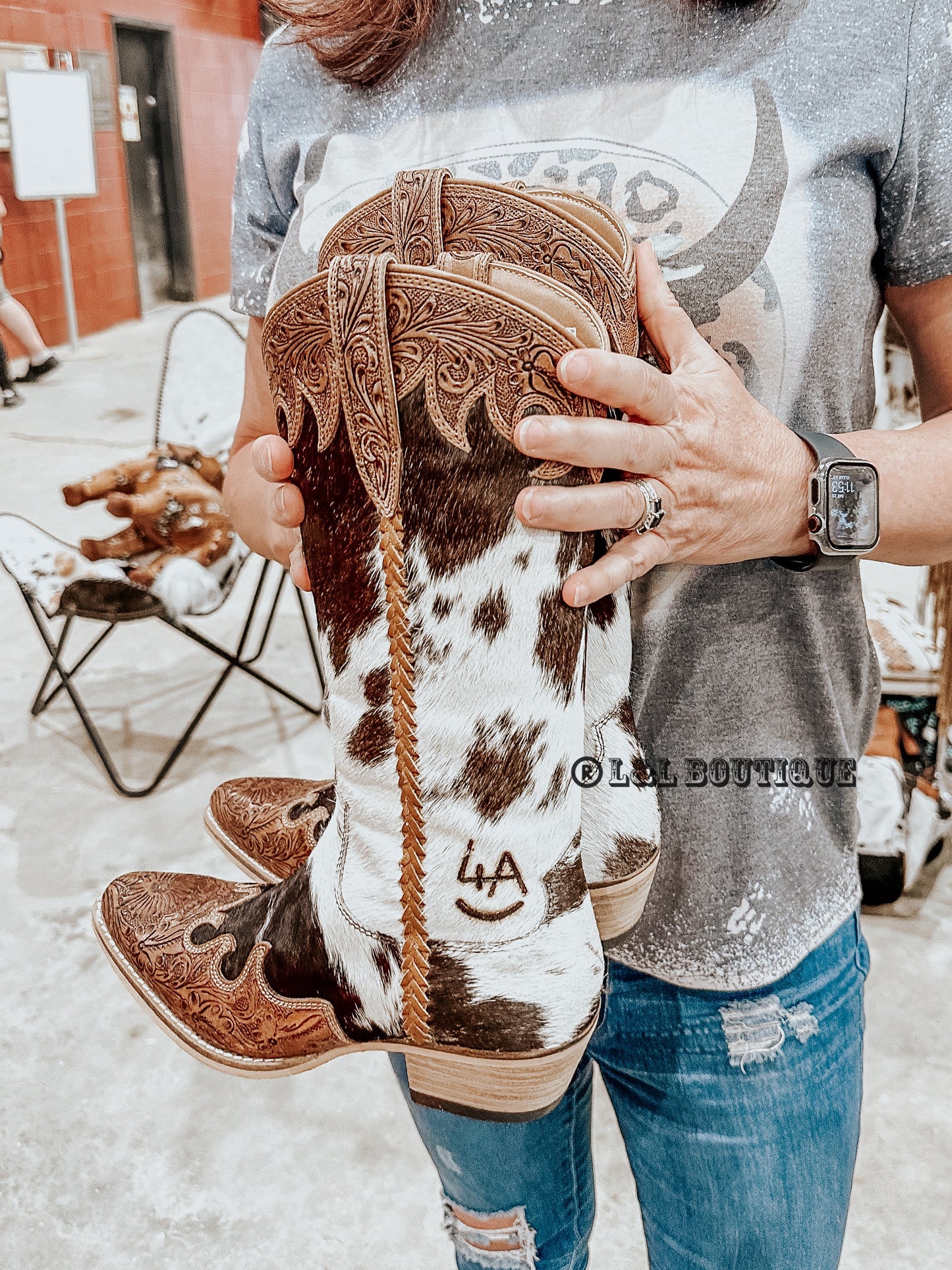 Adelaide Cowhide Leather Boots