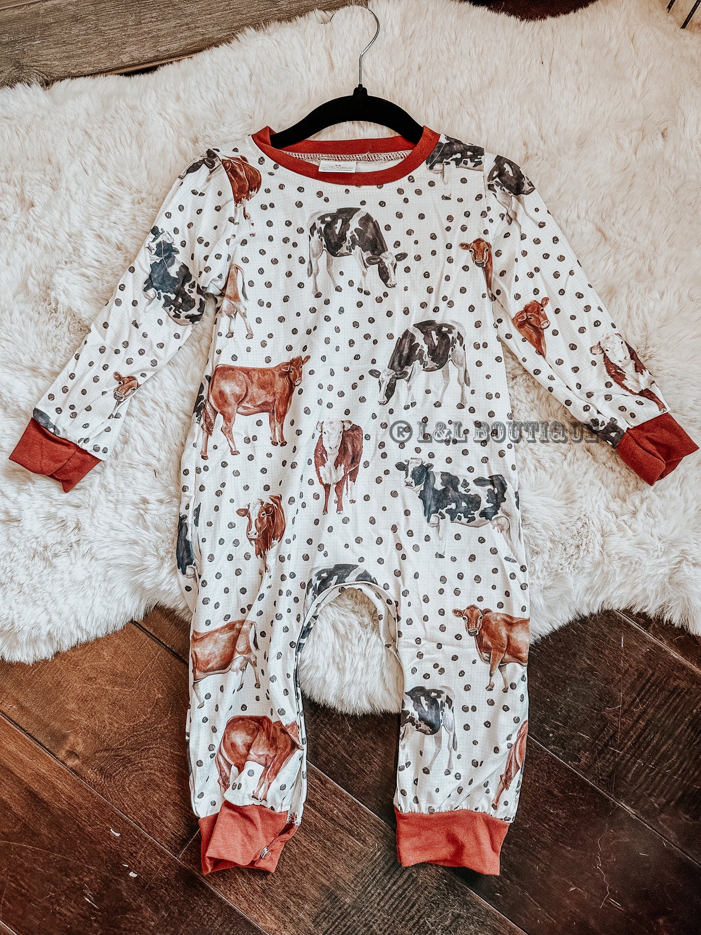 Polka Dot Cow Onesie