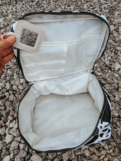 Cow Print Makeup Bag