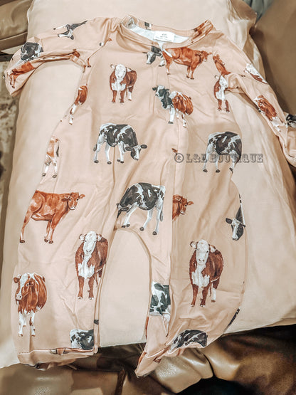 Tan Cattle Onesie