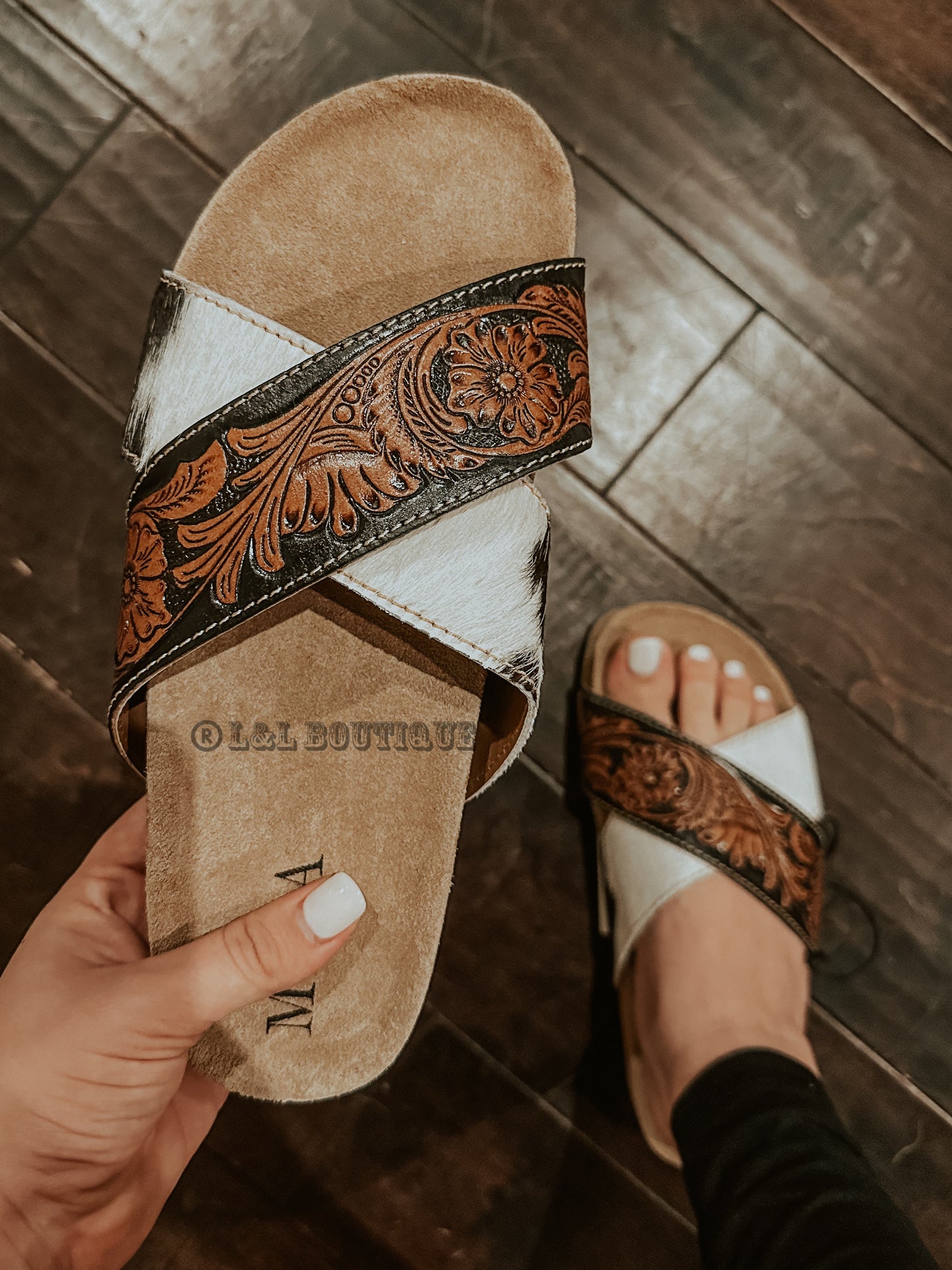 Nevada Cowhide Leather Sandals