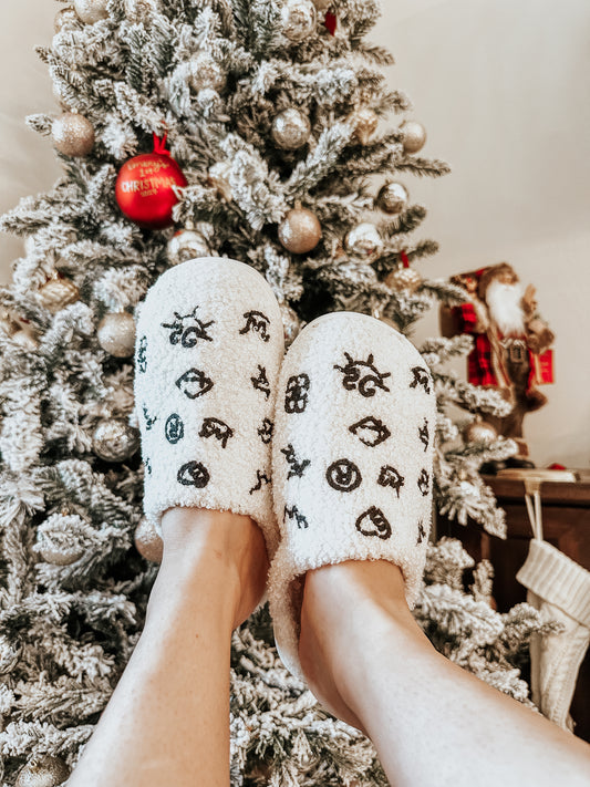 Branded Sherpa Slippers