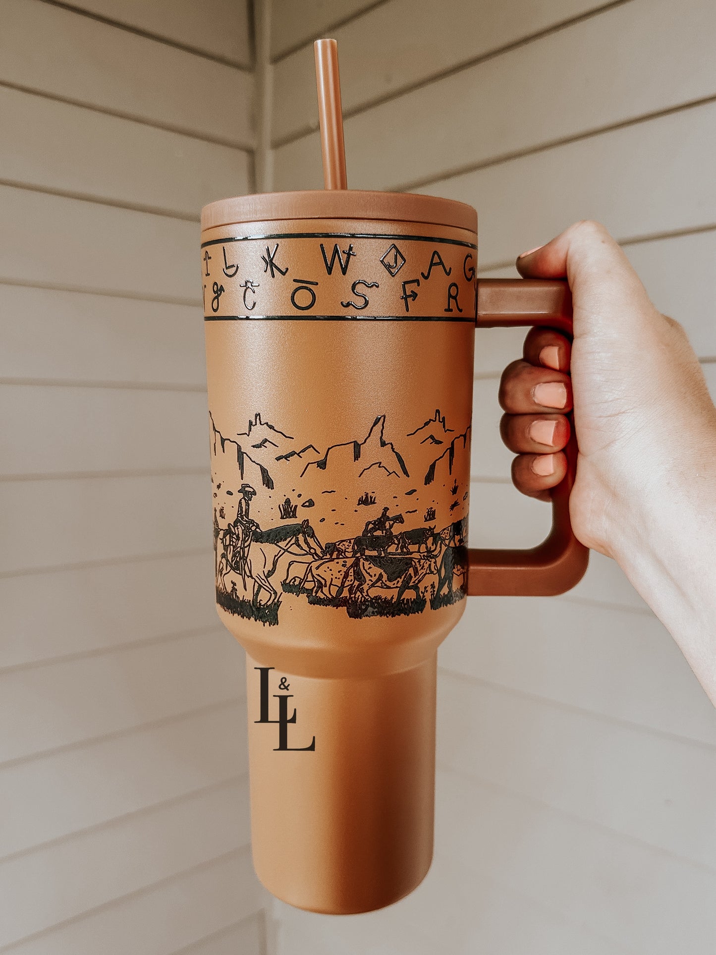 Cattle Drive Tumbler in Rust