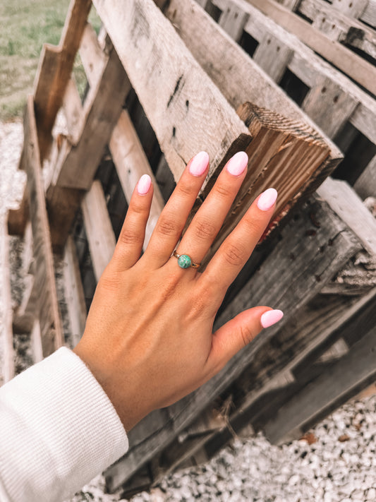 Brass Turquoise Ring