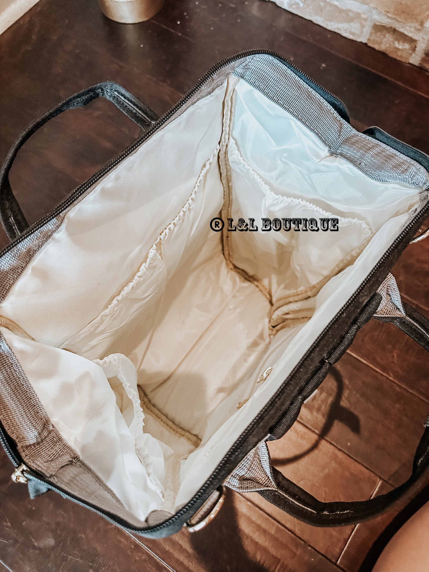 Western Diaper Bag Gray Cow Squash