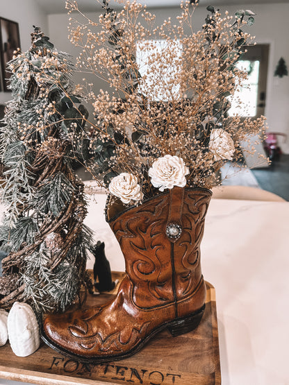 Cowboy Boot Vase