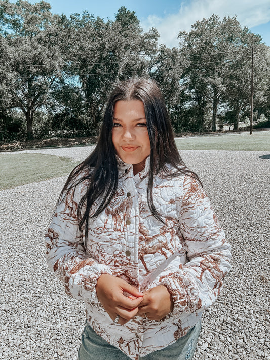 Mocha Rodeo Bomber Jacket