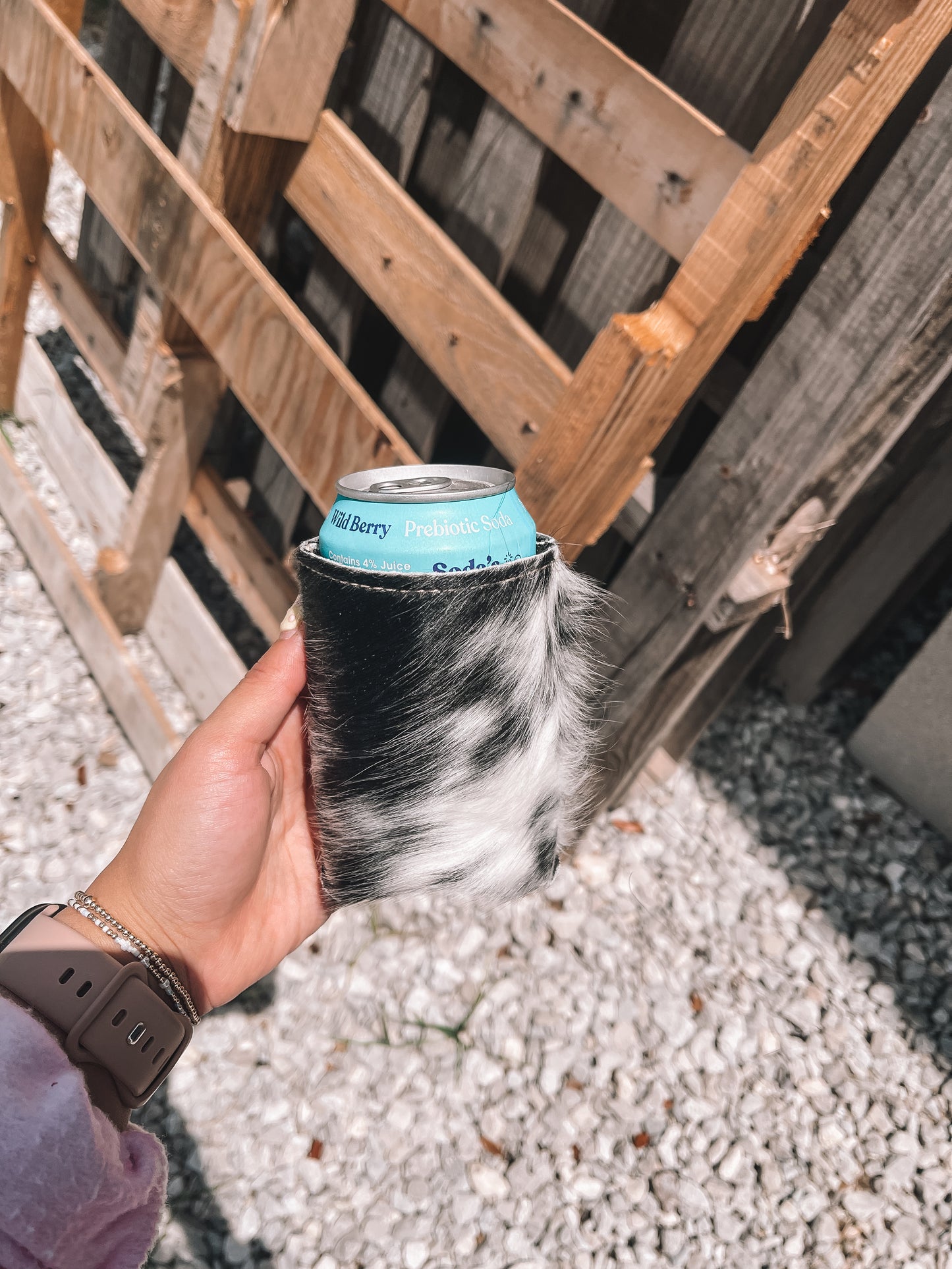 Standard Cowhide Koozie Dark