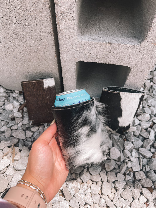 Standard Cowhide Koozie Dark