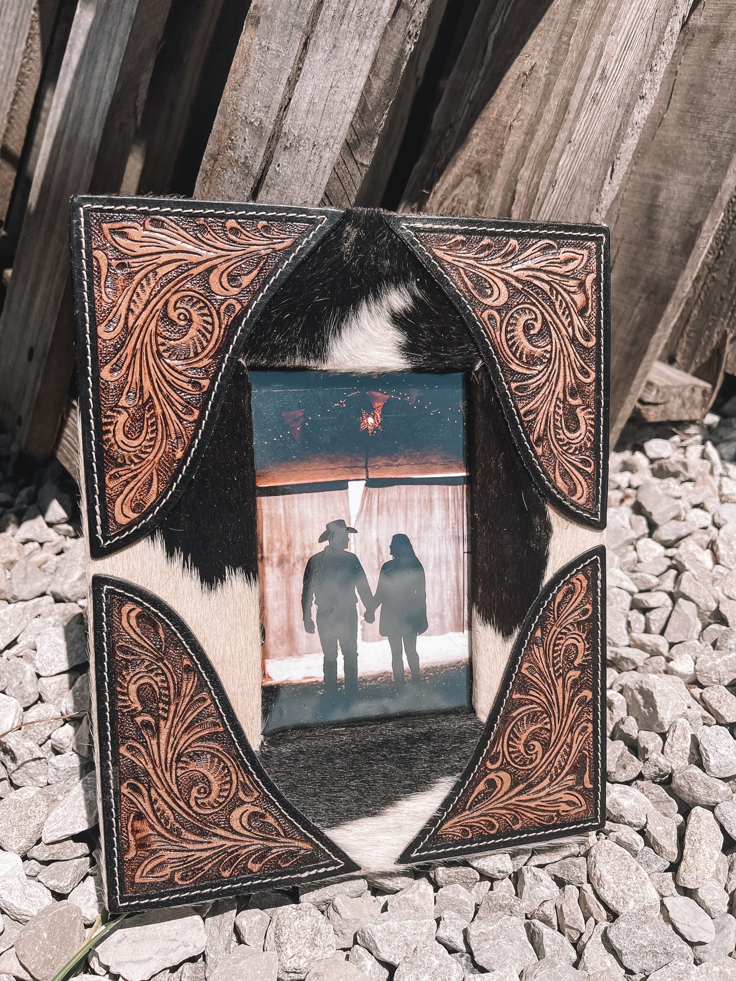 Whisper Cowhide Picture Frame