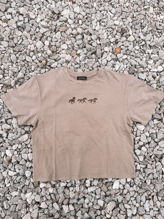 Horse Trio Crop Top