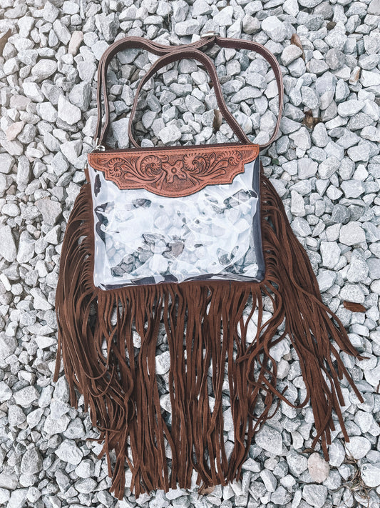 Prairie Leather Stadium Crossbody - Brown