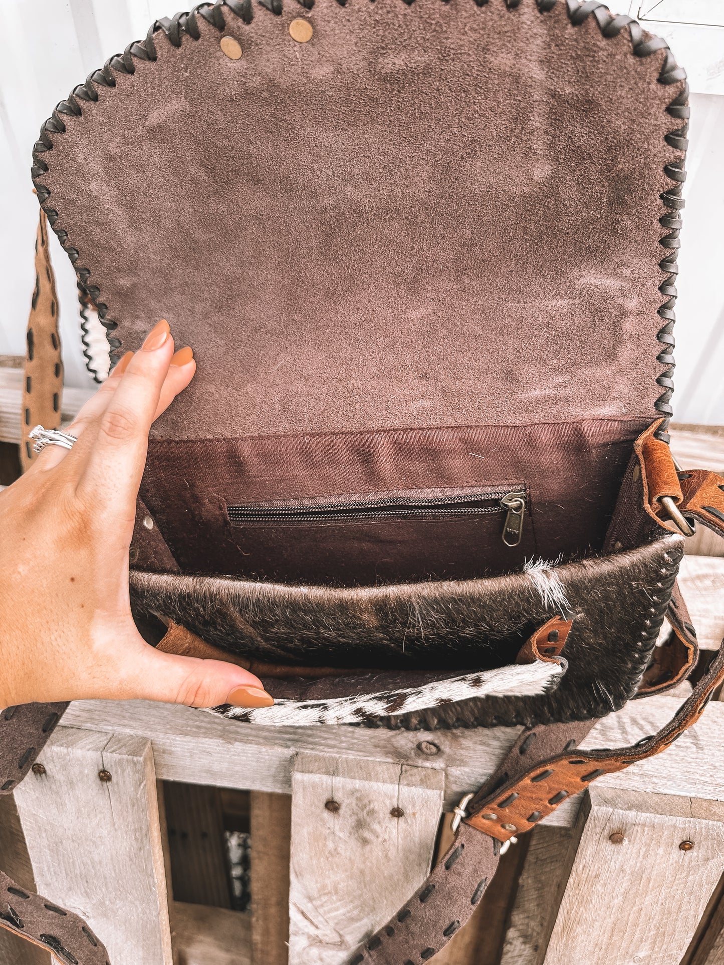 Ginny Cowhide Crossbody *defective