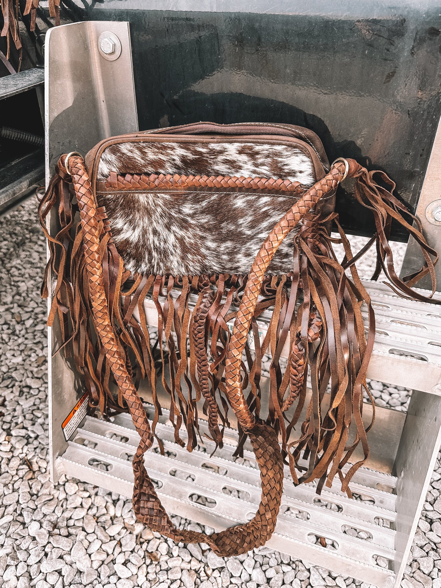 Braxton Fringe Cowhide Crossbody