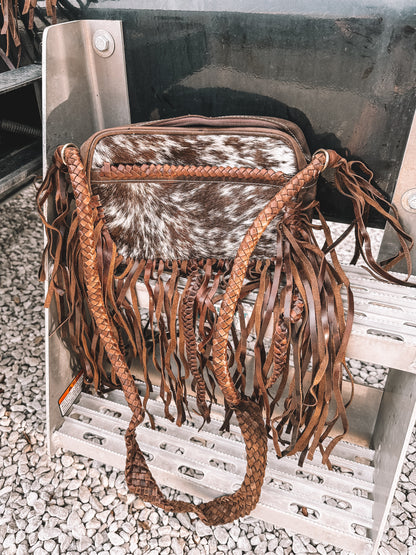 Braxton Fringe Cowhide Crossbody