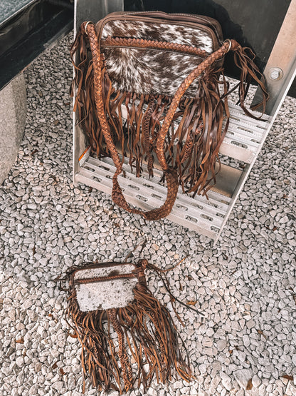 Braxton Fringe Cowhide Crossbody