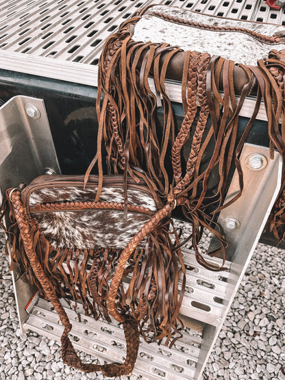 Braxton Fringe Cowhide Crossbody