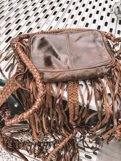 Braxton Fringe Cowhide Crossbody