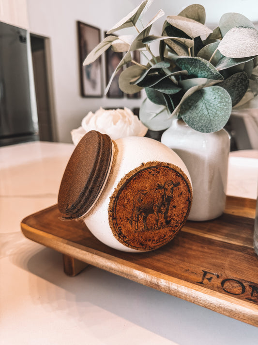 Farmhouse Cow Rustic Storage Jar