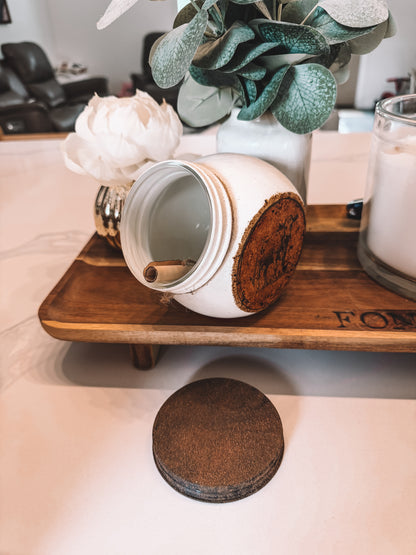 Farmhouse Cow Rustic Storage Jar
