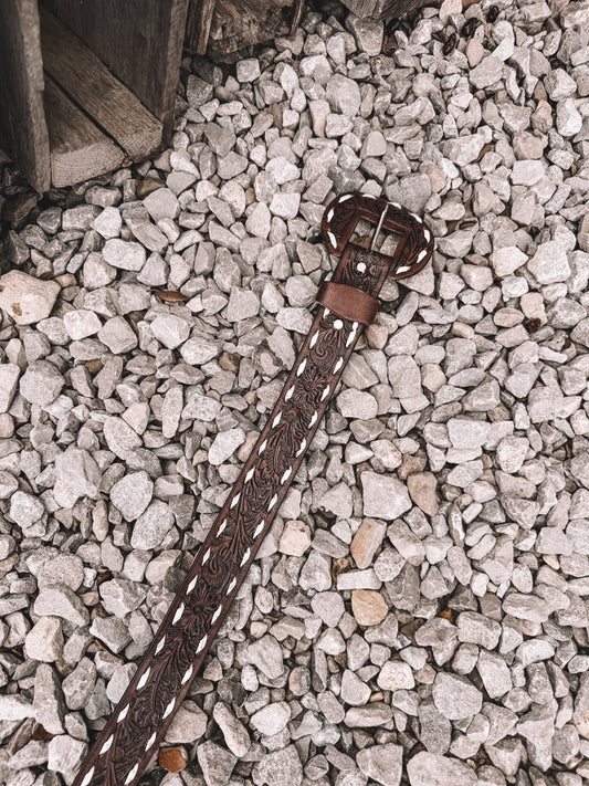 Jayce Tooled Leather Belt