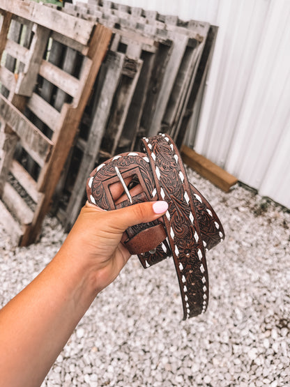 Jayce Tooled Leather Belt