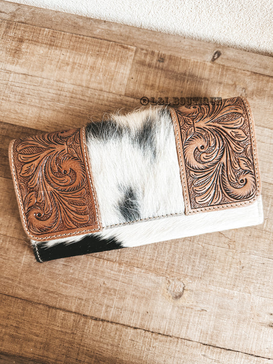 Classic Hand Tooled Cowhide Wallet