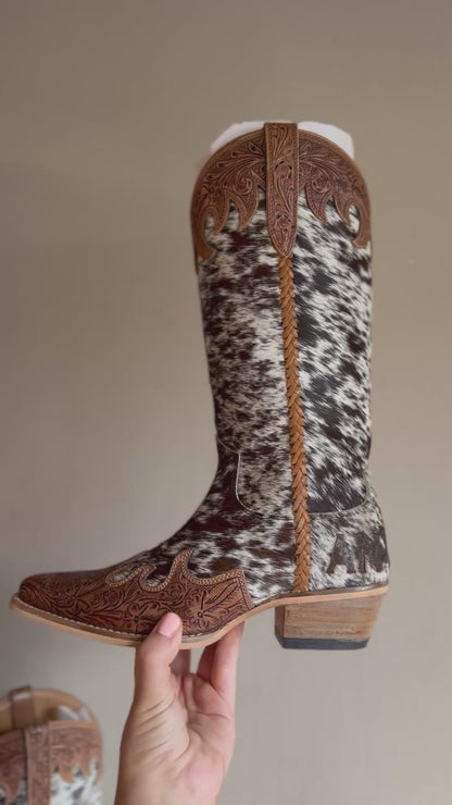 Adelaide Cowhide Leather Boots