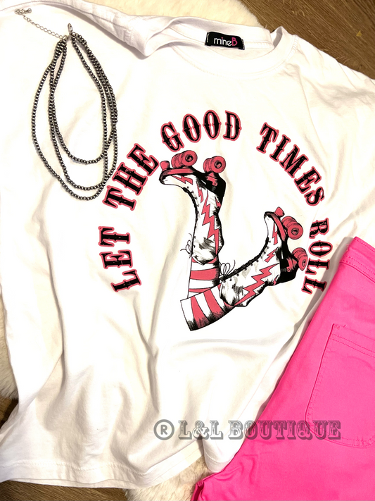 Let The Good Times Roll Cropped Tshirt