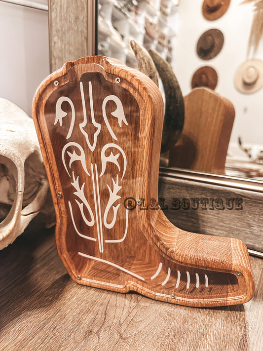 Cowboy Boot Piggy Bank