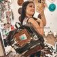 Turquoise Tooling Cowhide Backpack