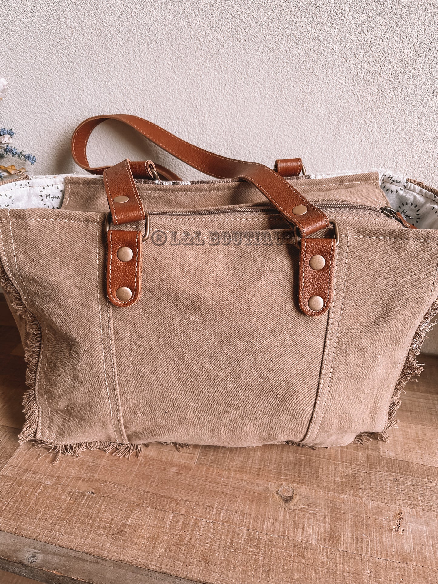 Elisa Cowhide Upcycled Tote Bag