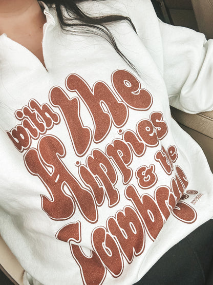 Hippies & the Cowboys Raw Hem Sweatshirt