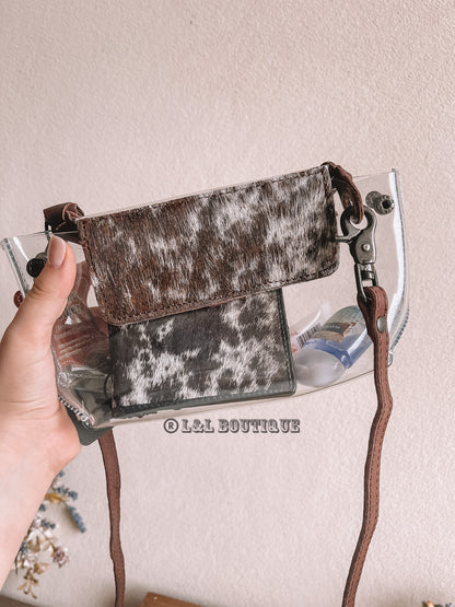 Cowhide Clear Stadium Bag