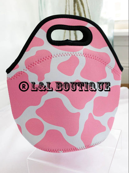 Pink Cow Lunch Tote