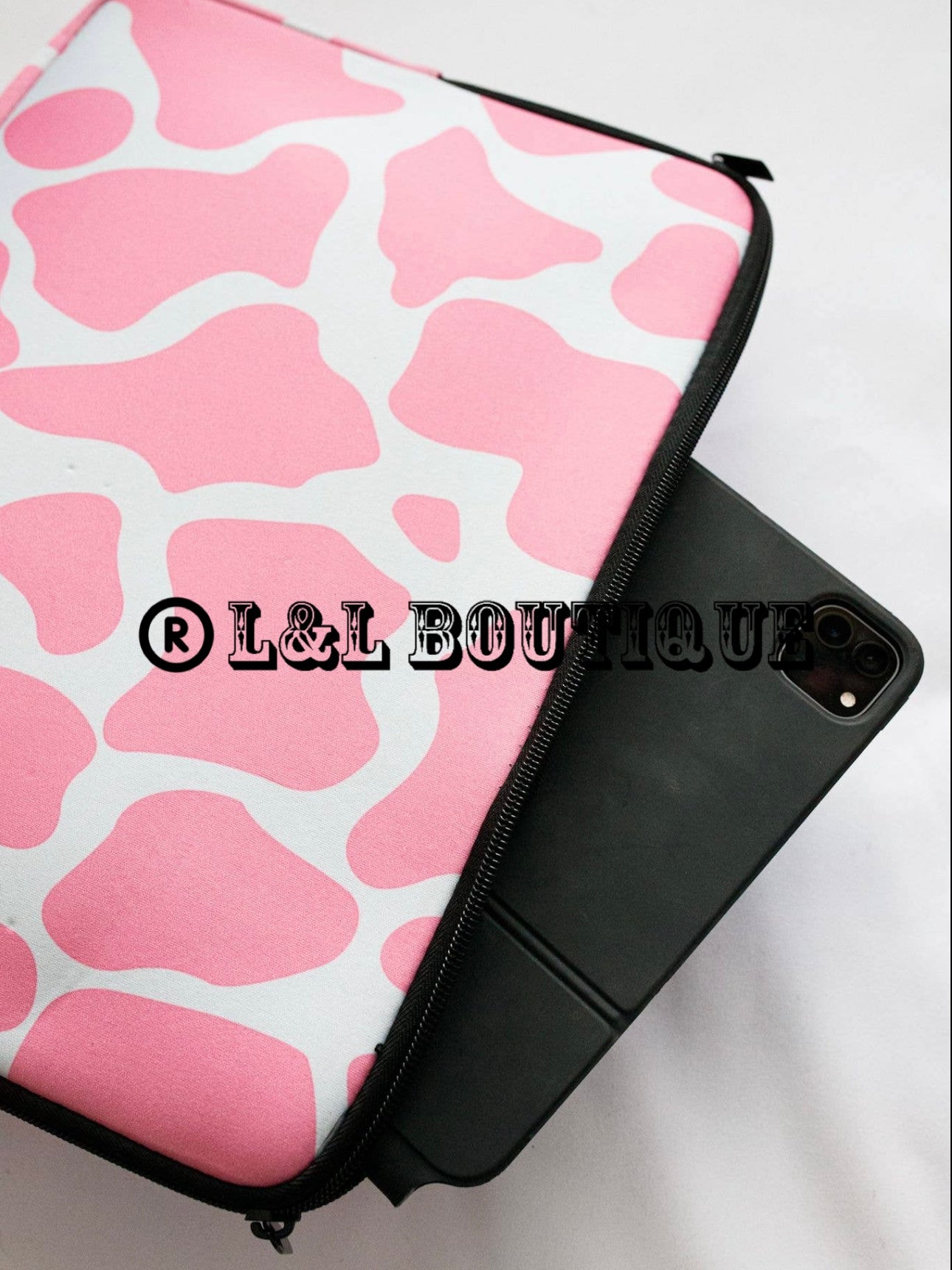 Pink Cow Laptop Sleeve