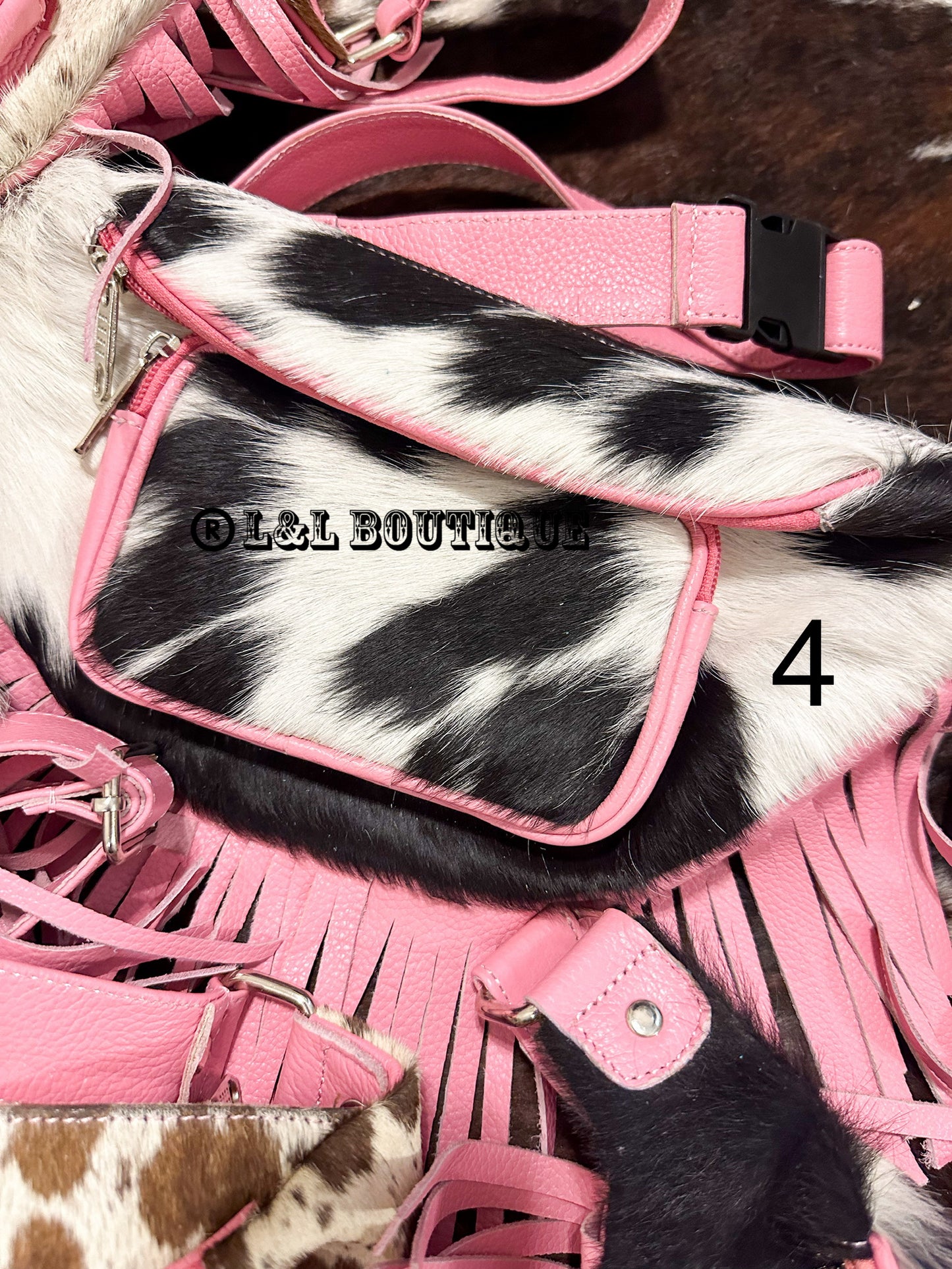 Pink Cowhide Bum Bag and Backpack Purse – Country Lace Boutique