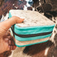 Turquoise Cowhide Jewelry Box